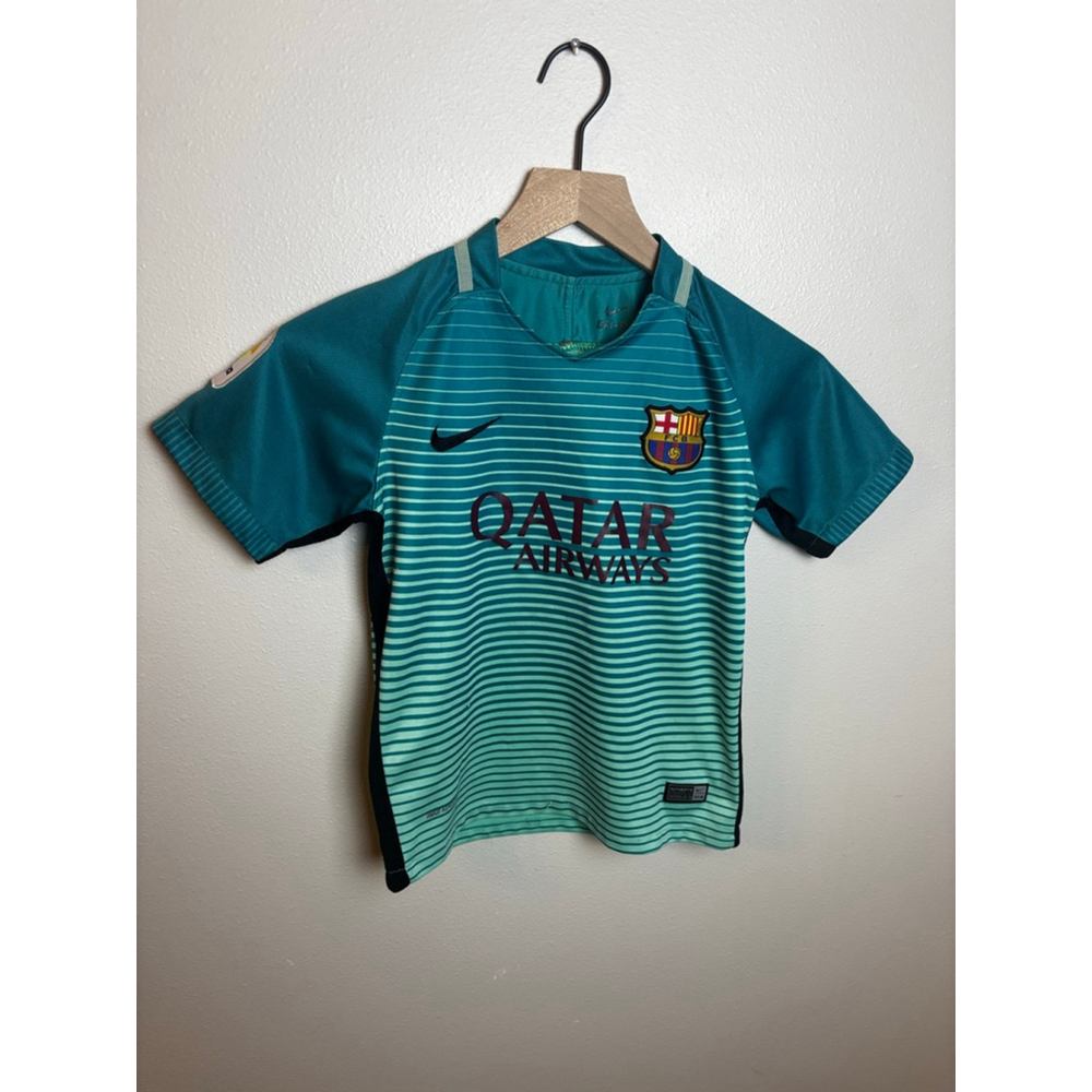 Nike FC Barcelona 2016-2017 third jersey teal dri fit size 22 and World Cup
